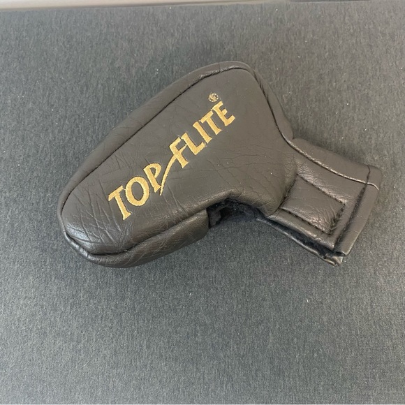 Top Flite Micro Groove Putter Headcover Black  Used Golf Club Cover Embroidered - Picture 1 of 9